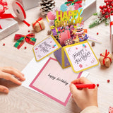 2 Piece 3D Pop Up Birthday Cards for Family and Friends