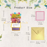 2 Piece 3D Pop Up Birthday Cards for Family and Friends