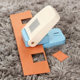 Rectangular Lever Action Stamp Punch for Scrapbooking, 2.6 x 2.1 cm - Side View