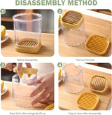 Stainless Steel Fruit and Vegetable Slicer with Pressure Plate Yellow