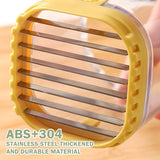 Stainless Steel Fruit and Vegetable Slicer with Pressure Plate Yellow - 45-Degree Angle