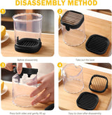 Stainless Steel Fruit and Vegetable Slicer with Pressure Plate Black - Top-Down View