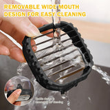 Stainless Steel Fruit and Vegetable Slicer with Pressure Plate Black