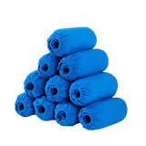 100 Piece Disposable Nonwoven Shoe Covers Blue, Fits up to EU 45