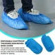 100 Piece Disposable Nonwoven Shoe Covers Blue, Fits up to EU 45