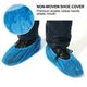 100 Piece Disposable Nonwoven Shoe Covers Blue, Fits up to EU 45