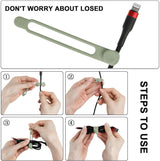 30 Piece Reusable Silicone Cable Ties 6 Colors - Side View