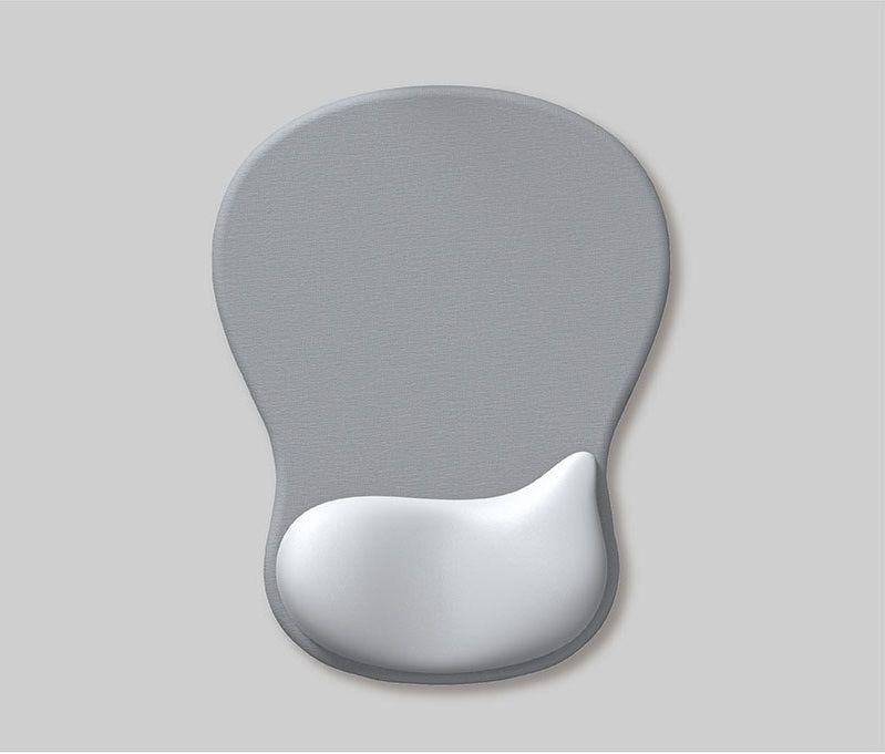 Ergonomic Gel Mouse Pad with Wrist Rest Silver Gray