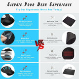 Ergonomic Gel Mouse Pad with Wrist Rest Silver Gray