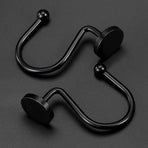 12 Piece Stainless Steel S Shaped Shower Curtain Hooks Black