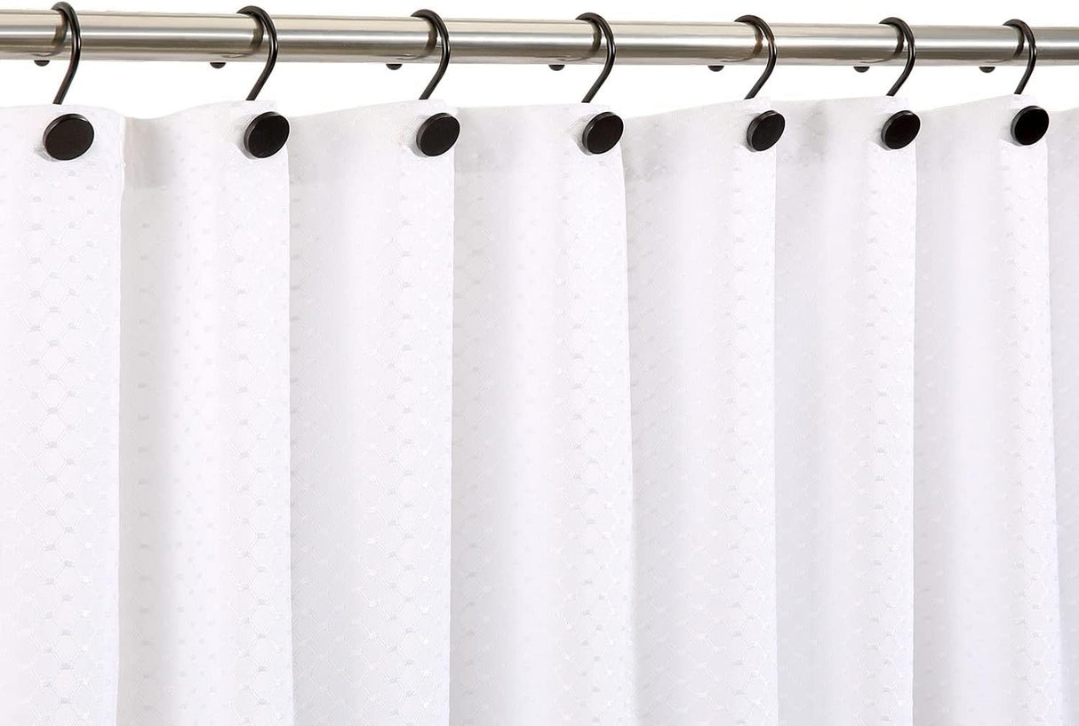 12 Piece Stainless Steel S Shaped Shower Curtain Hooks Black