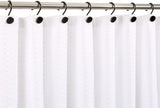 12 Piece Stainless Steel S Shaped Shower Curtain Hooks Black - Top-Down View
