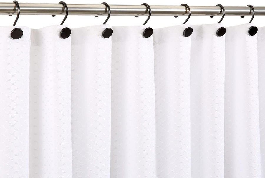 12 Piece Stainless Steel S Shaped Shower Curtain Hooks Black