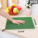 6 Piece Cotton Waffle Cloth Set Olive Green, 30 x 30 cm
