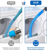 Dryer Vent Brush with Universal Vacuum Adapter Blue