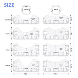 8 Piece Sublimation Tool Set with 3 T Shirt Rulers and Teflon Sheets, 12 x 16 Inch