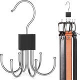 3 Piece Rotating Belt Hanger Holds up to 24 Belts
