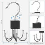 3 Piece Rotating Belt Hanger Holds up to 24 Belts