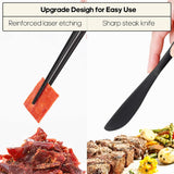 5 Piece Travel Cutlery Set 18 10 Stainless Steel with Case Black - Top-Down View