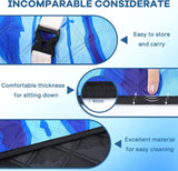 Waterproof Picnic Blanket Foldable Red for 6 to 8 People, 203 x 203 cm - Rear View