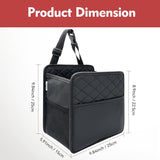 2 Piece Car Trash Can Organizer PU Leather, 8 L