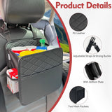 2 Piece Car Trash Can Organizer PU Leather, 8 L - Side View