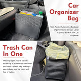 2 Piece Car Trash Can Organizer PU Leather, 8 L - Top-Down View