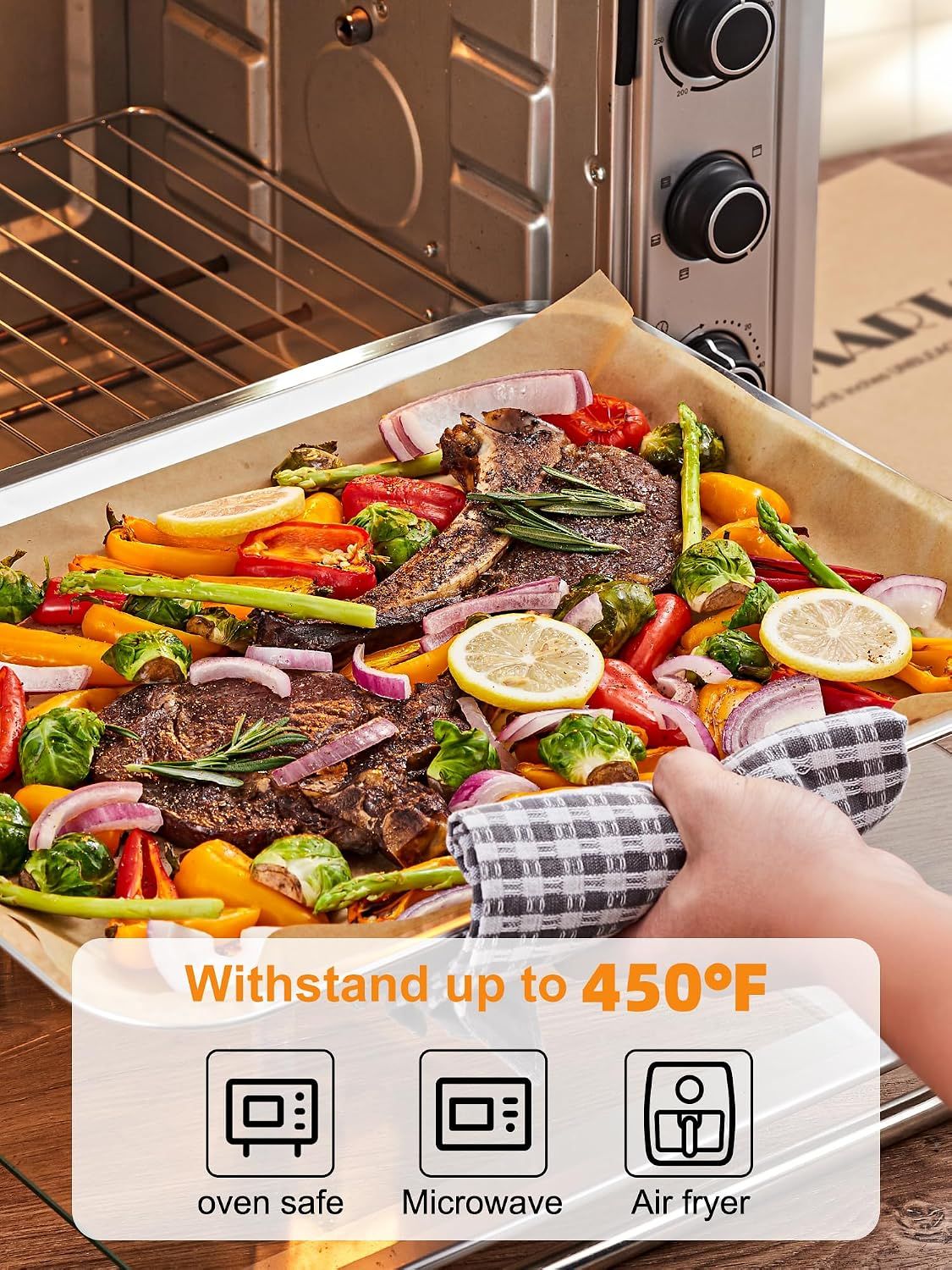 200 Sheet Precut Baking Paper Nonstick Heat Resistant, 33 x 23 cm