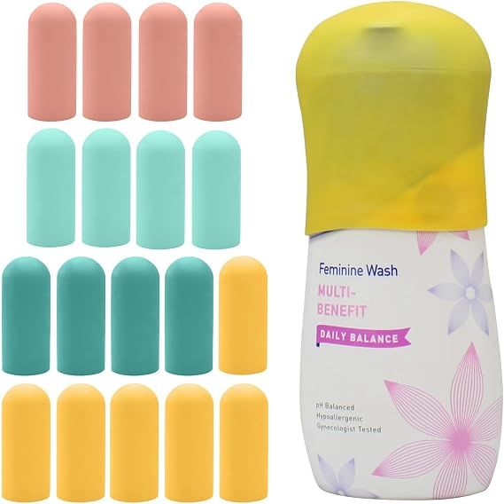 18 Piece Silicone Bottle Sleeves Leakproof for Shampoo and Lotion