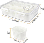 Snackle Box with Lid 8 Compartments for Snacks and Fruit