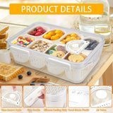 Snackle Box with Lid 8 Compartments for Snacks and Fruit - Side View