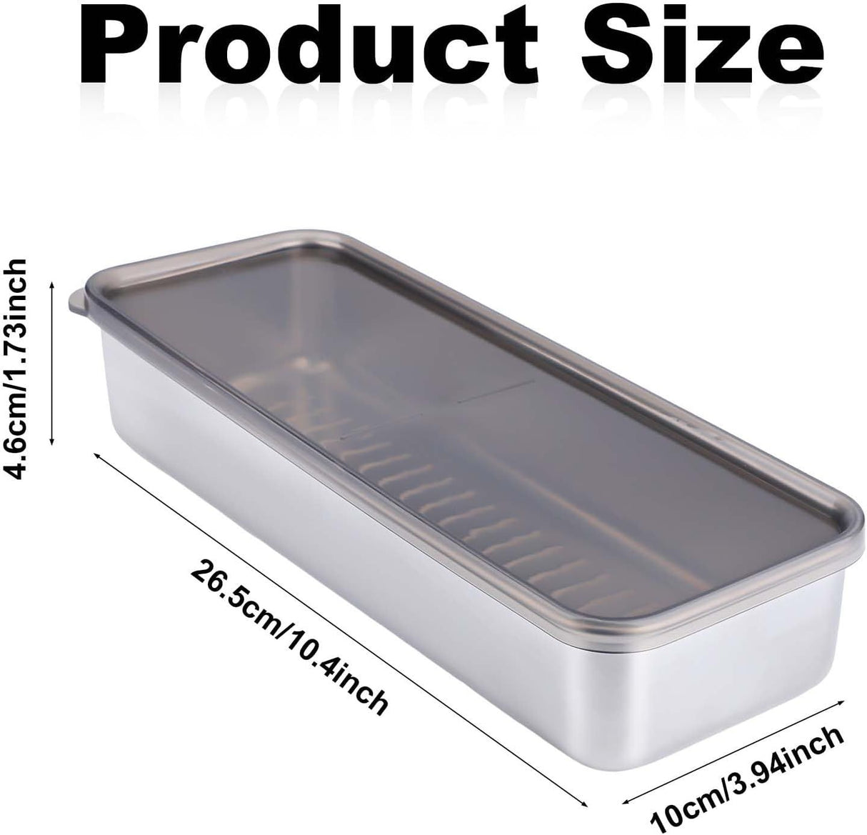 304 Stainless Steel Bacon Storage Box Airtight, 1 Pound