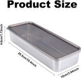 304 Stainless Steel Bacon Storage Box Airtight, 1 Pound - Front View