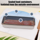 304 Stainless Steel Bacon Storage Box Airtight, 1 Pound - Side View