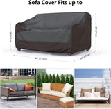Waterproof Garden Bench Cover for 2 Seater Bench Black, 152 x 86 x 76 cm