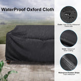 Waterproof Garden Bench Cover for 2 Seater Bench Black, 152 x 86 x 76 cm