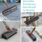 Floor Scrubber 3 in 1 with Long Handle 360 Degree Swivel Head Grey