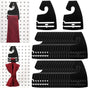 100 Piece Black Plastic Tie Hooks, 7 x 5 cm