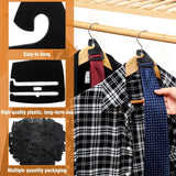 100 Piece Black Plastic Tie Hooks, 7 x 5 cm - Side View