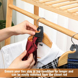 100 Piece Black Plastic Tie Hooks, 7 x 5 cm - 45-Degree Angle