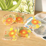 Silicone Resin Coaster Mold 6 Compartments Extra Deep