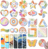 102 Piece Sensory Fidget Stickers 2 Tactile Textures