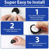 16 Piece Yashumito Self Adhesive Ball Casters 360 Degree for Furniture - Front View