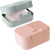2 Piece Travel Soap Dish Set with Lid Leakproof