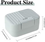 2 Piece Travel Soap Dish Set with Lid Leakproof