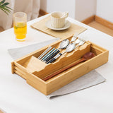 Kitchen Drawer Cutlery Tray Wood Look - Front View