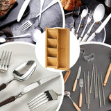 Kitchen Drawer Cutlery Tray Wood Look - Close-Up Angle