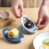2 Piece Egg Slicer Set Stainless Steel Wires - Close-Up Angle