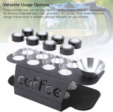 8 Piece Coffee Bean Storage Tube Set with One Way Valve - Front View