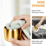 Stainless Steel Sugar Bowl with Glass Lid and Spoon, 300 ml
